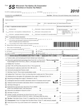 Fill Out Your Wisconsin 5S Template