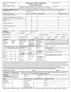 Fill Out Your Wisconsin Building Permit Template