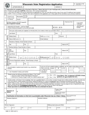 Fill Out Your Wisconsin Gab 131 Template