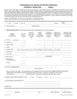 Fill Out Your Wisconsin Pc 200 Template