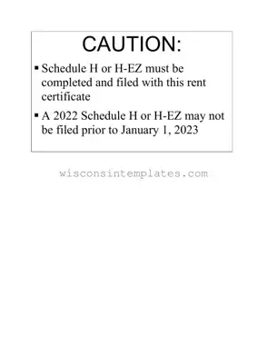 Fill Out Your Wisconsin Rent Certificate Template