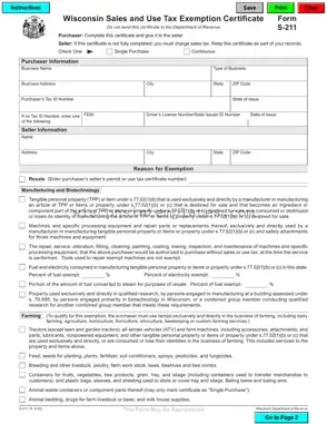 Fill Out Your Wisconsin Tax Exempt Template