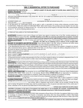 Fill Out Your Wisconsin Wb11 Template