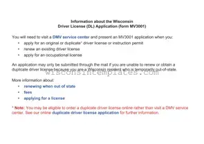 Fill Out Your Wisconsindmv Mv3001 Template
