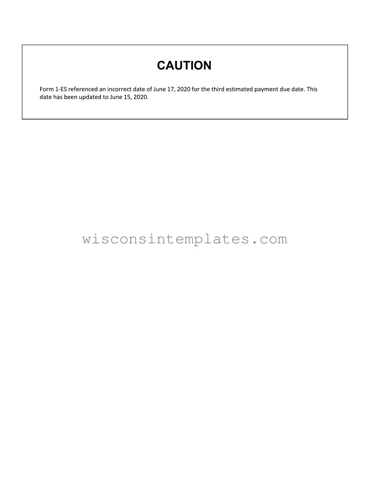 Fill Out Your Wisconsin 1 Es Template