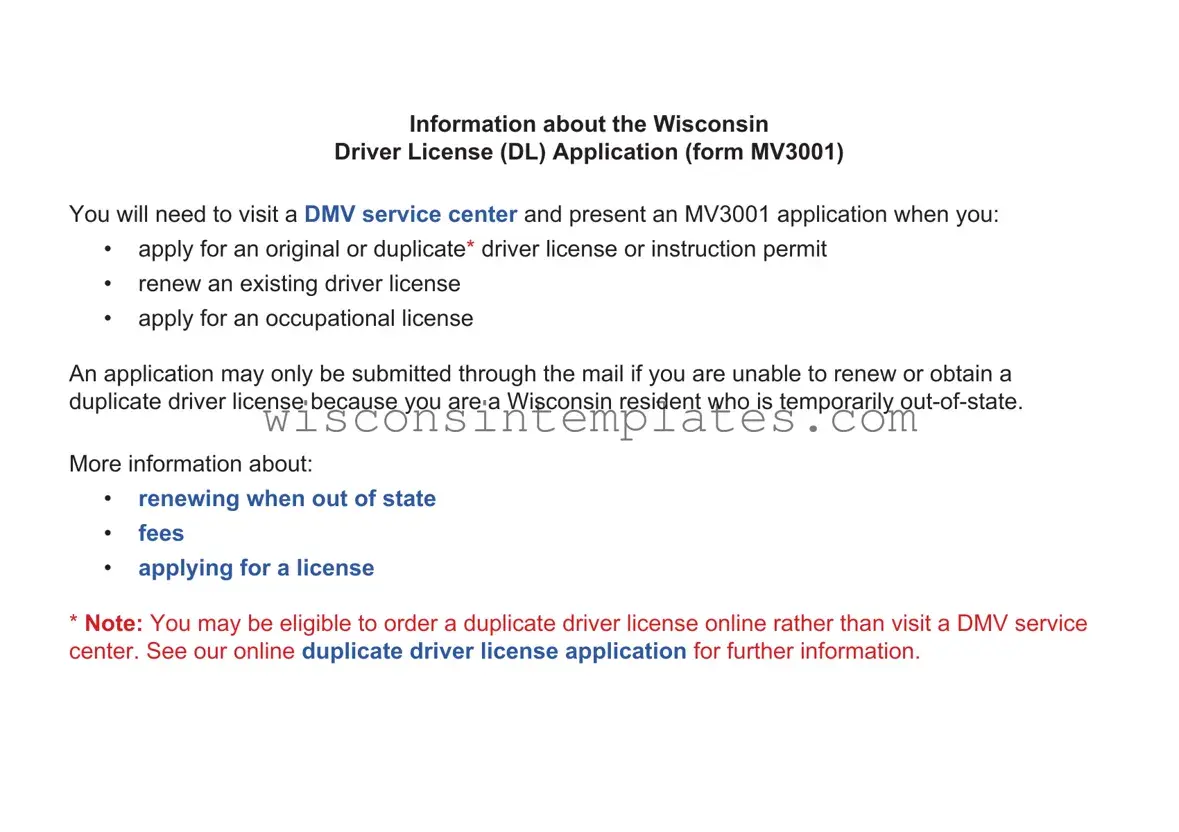 Fill Out Your Wisconsindmv Mv3001 Template